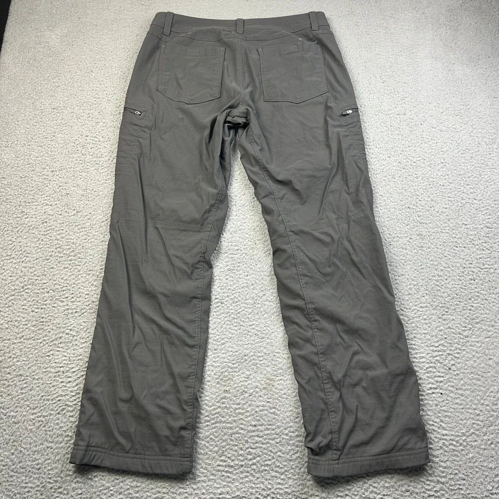 Eddie Bauer Pants Men Gray Guide Pro First Ascent Fleece Lined Cargo 34x32
